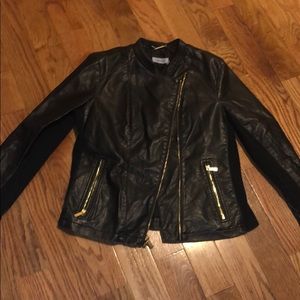 Size L Calvin Klein Faux Leather Coat